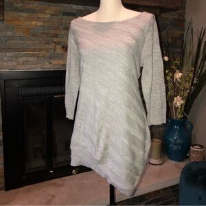 New York & Company NYCO Silver Metallic Sweater